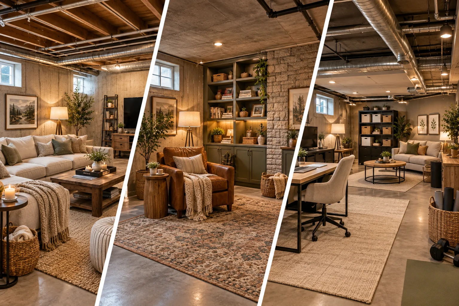 21 Unfinished Basement Ideas to Make the Most of Your Extra Space