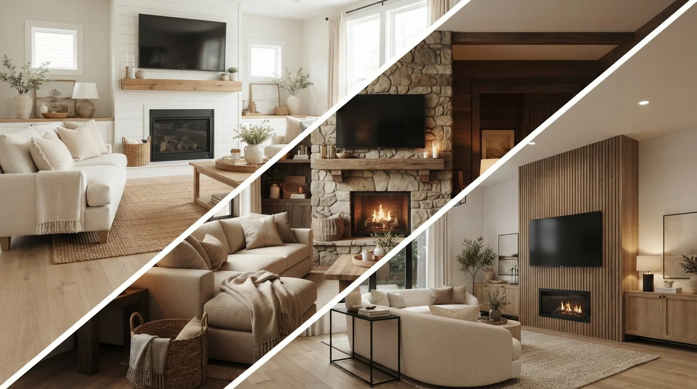 22 Modern Fireplace Ideas with TV for a Stylish Living Room