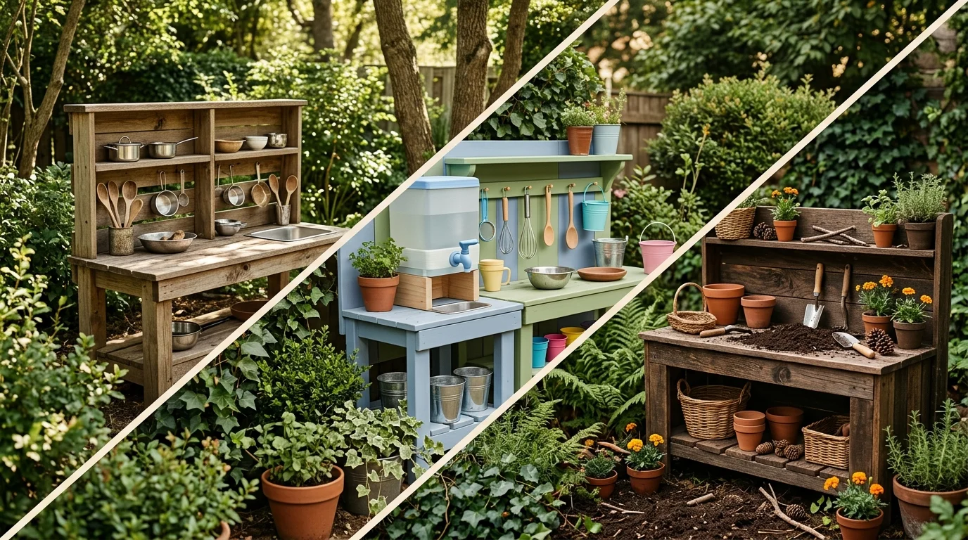 21 Outdoor Mud Kitchen Ideas for Creative Backyard Play
